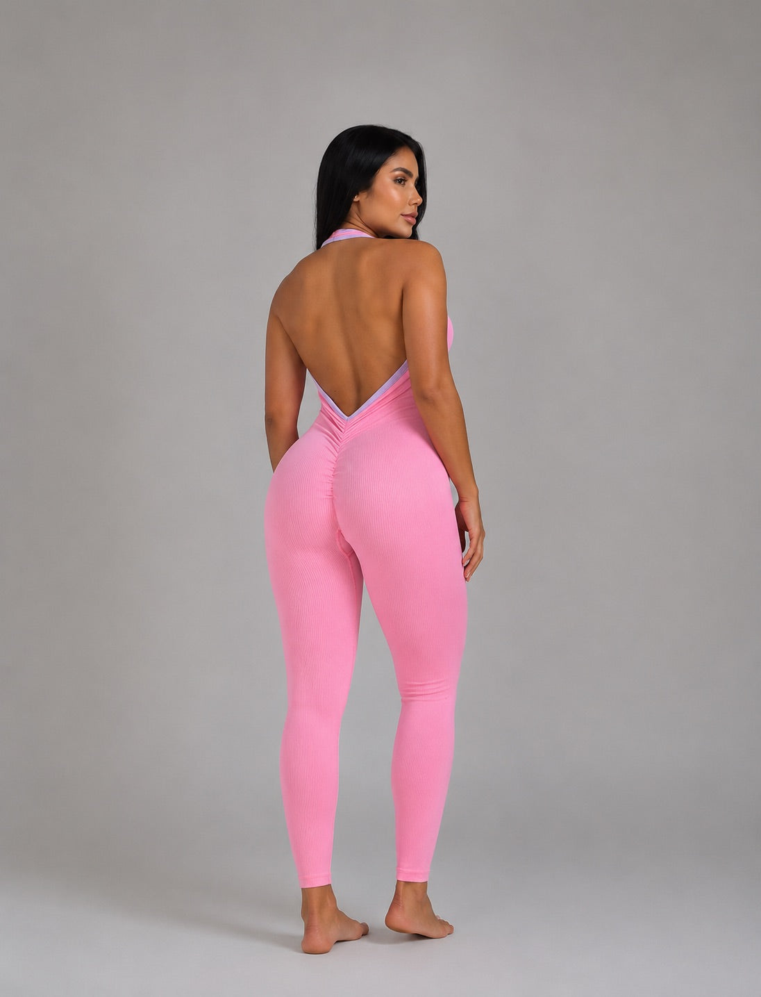 ENTERIZO DOBLE PUSH UP HALTER CON SESGO  Ref. 634