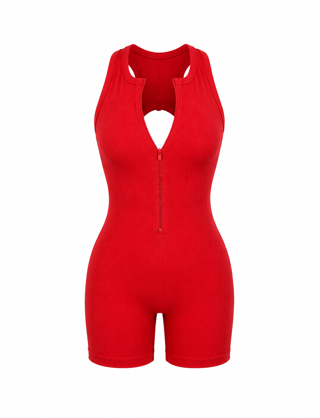 ENTERIZO CORTO CON CREMALLERA Y DOBLE PUSH UP PREMIUM Ref. 6066