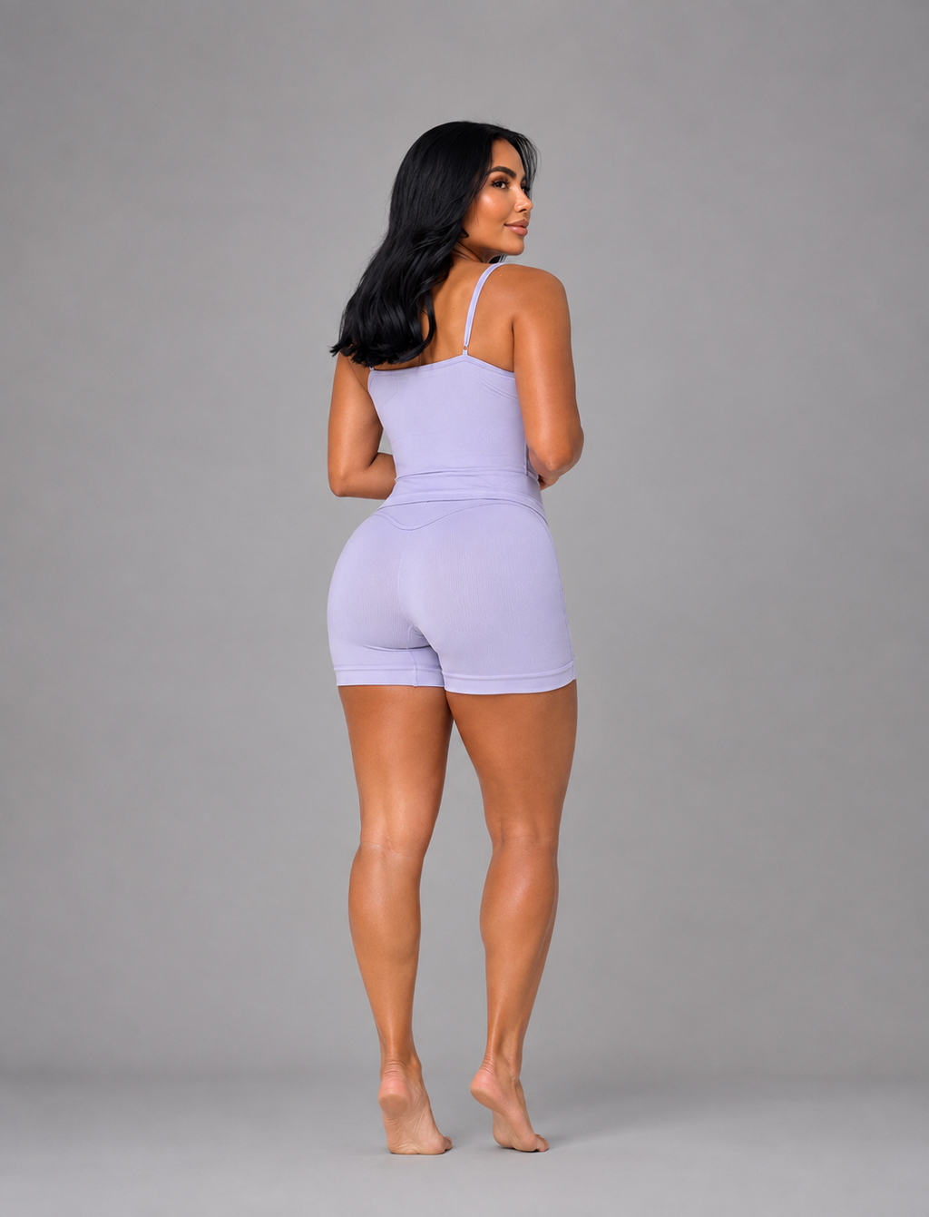 SET SHORT SIN REALCE CON SESGO Y CAMISA CON TIRAS GRADUABLES PREMIUM Ref. Camiseta 2060 - Short 3058