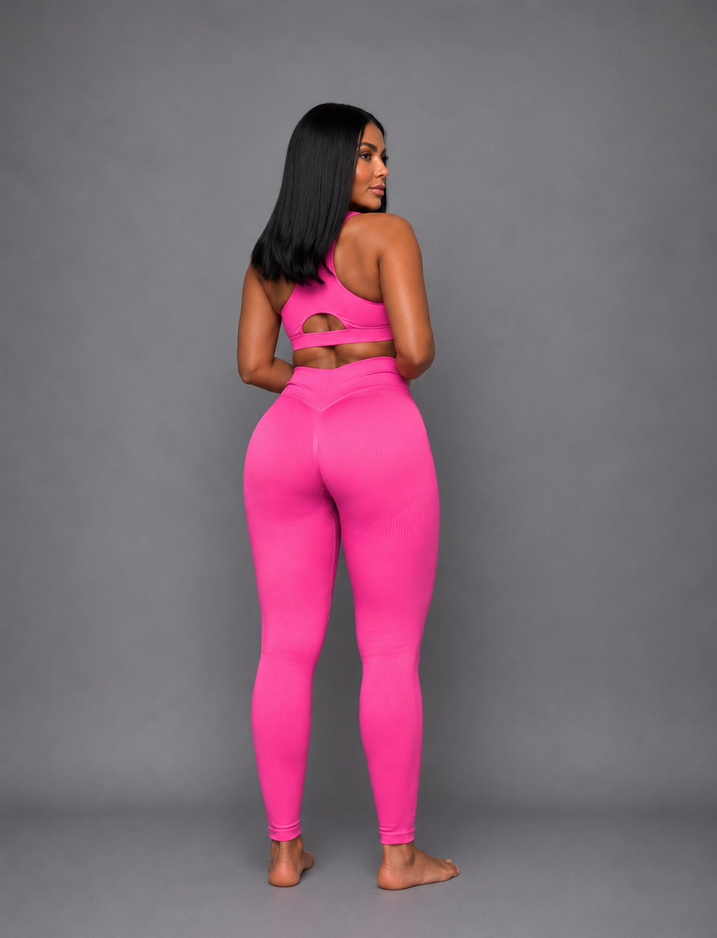 LEGGINS CON REALCE EN TELA RIB  Ref. 600
