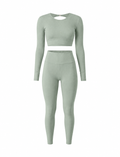 SET DE LEGGINS SIN REALCE Y BUSO EN TELA PREMIUM REF 4051