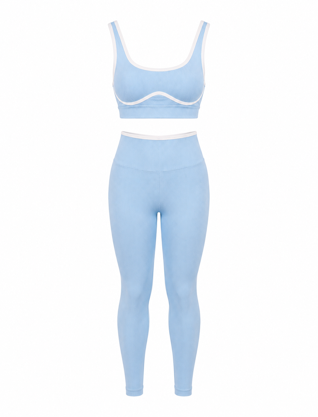 SET DE LEGGINS DOBLE PUSH Y TOP CON SESGO PREMIUM REF 2068 - 1052