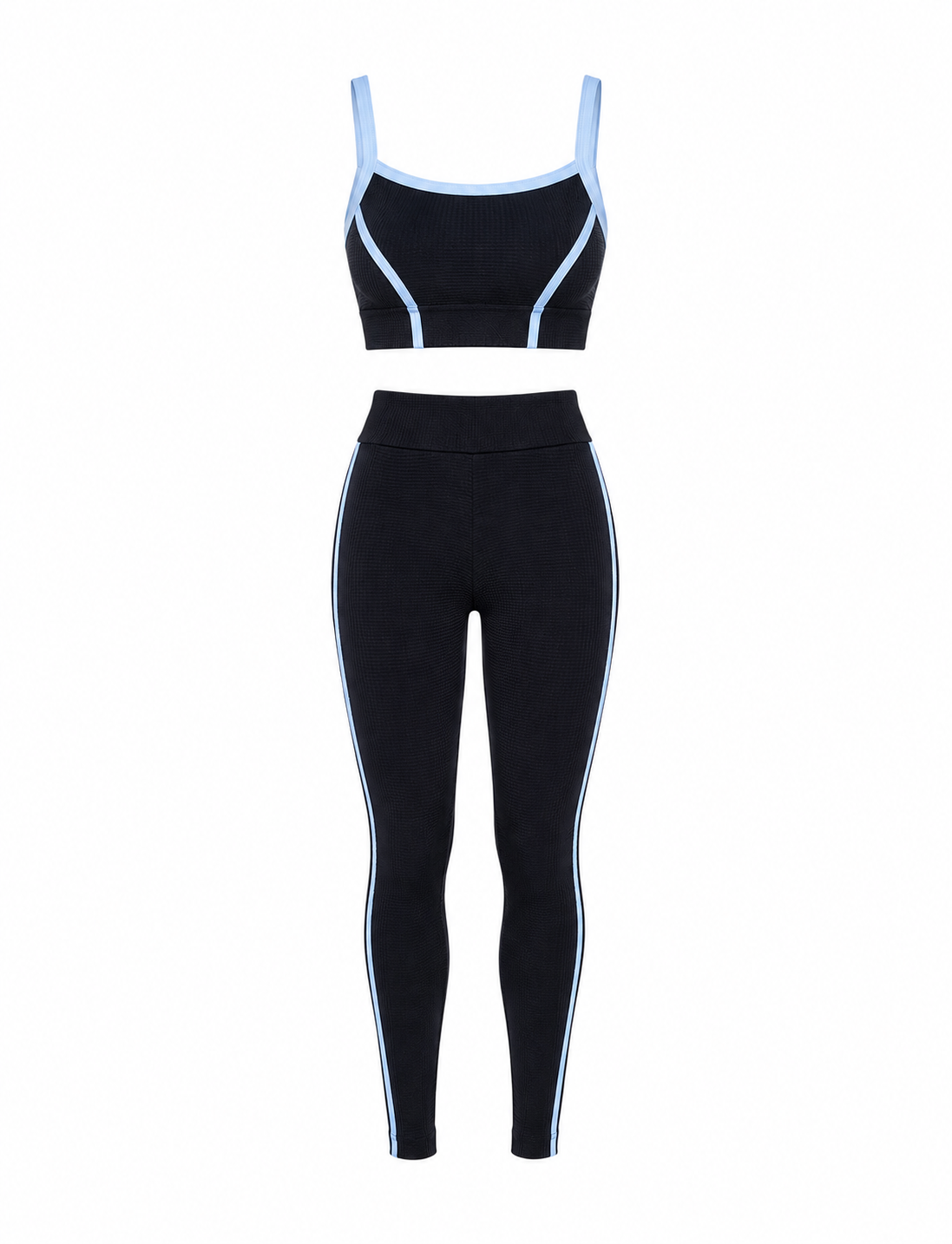 SET DE LEGGINS DOBLE REALCE Y TOP CON SESGO PREMIUM  Ref. Top 2102  Ref. Leggins 1102