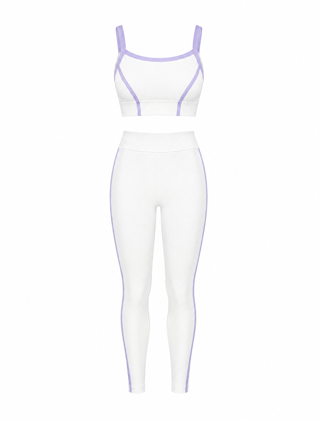 SET DE LEGGINS DOBLE REALCE Y TOP CON SESGO PREMIUM  Ref. Top 2102  Ref. Leggins 1102