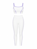 SET DE LEGGINS DOBLE REALCE Y TOP CON SESGO PREMIUM  Ref. Top 2102  Ref. Leggins 1102