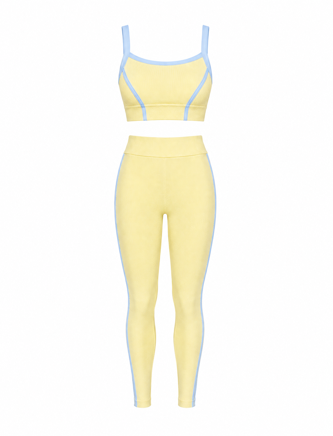 SET DE LEGGINS DOBLE REALCE Y TOP CON SESGO PREMIUM  Ref. Top 2102  Ref. Leggins 1102