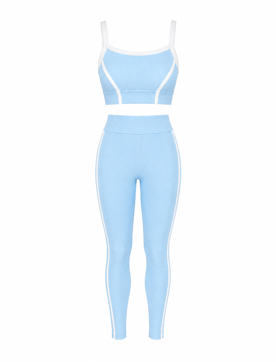 SET DE LEGGINS DOBLE REALCE Y TOP CON SESGO PREMIUM  Ref. Top 2102  Ref. Leggins 1102