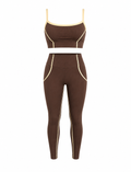 SET DE LEGGINS DOBLE REALCE Y TOP CON SESGO NACIONAL  Ref. 4069