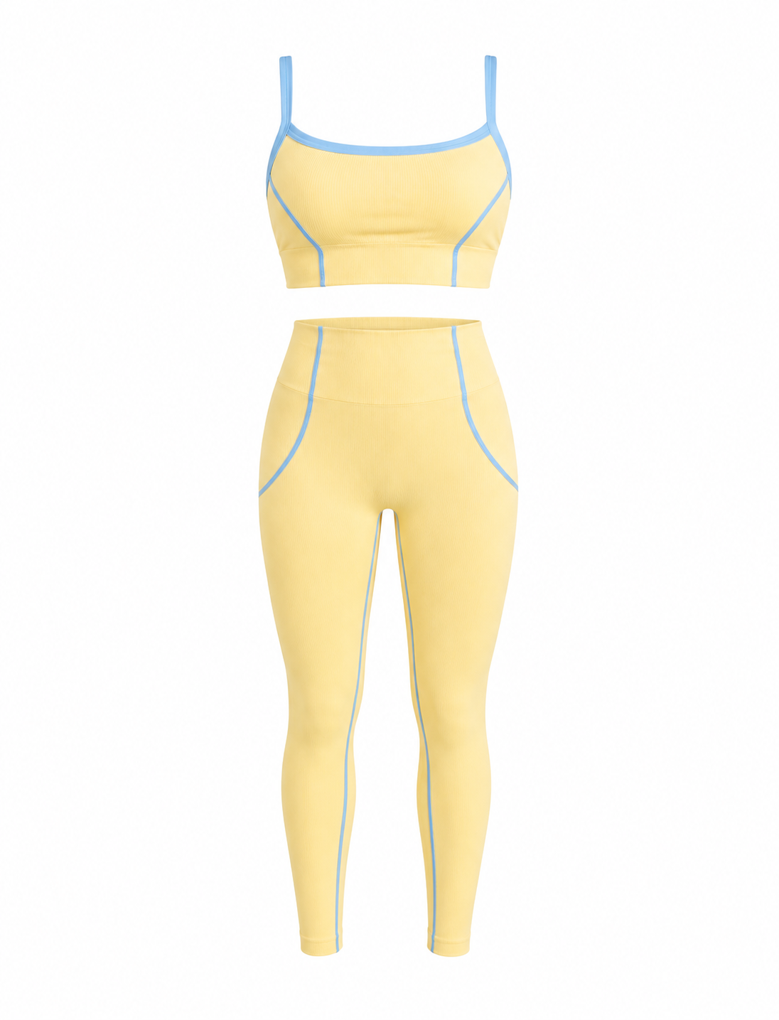 SET DE LEGGINS DOBLE REALCE Y TOP CON SESGO NACIONAL  Ref. 4069