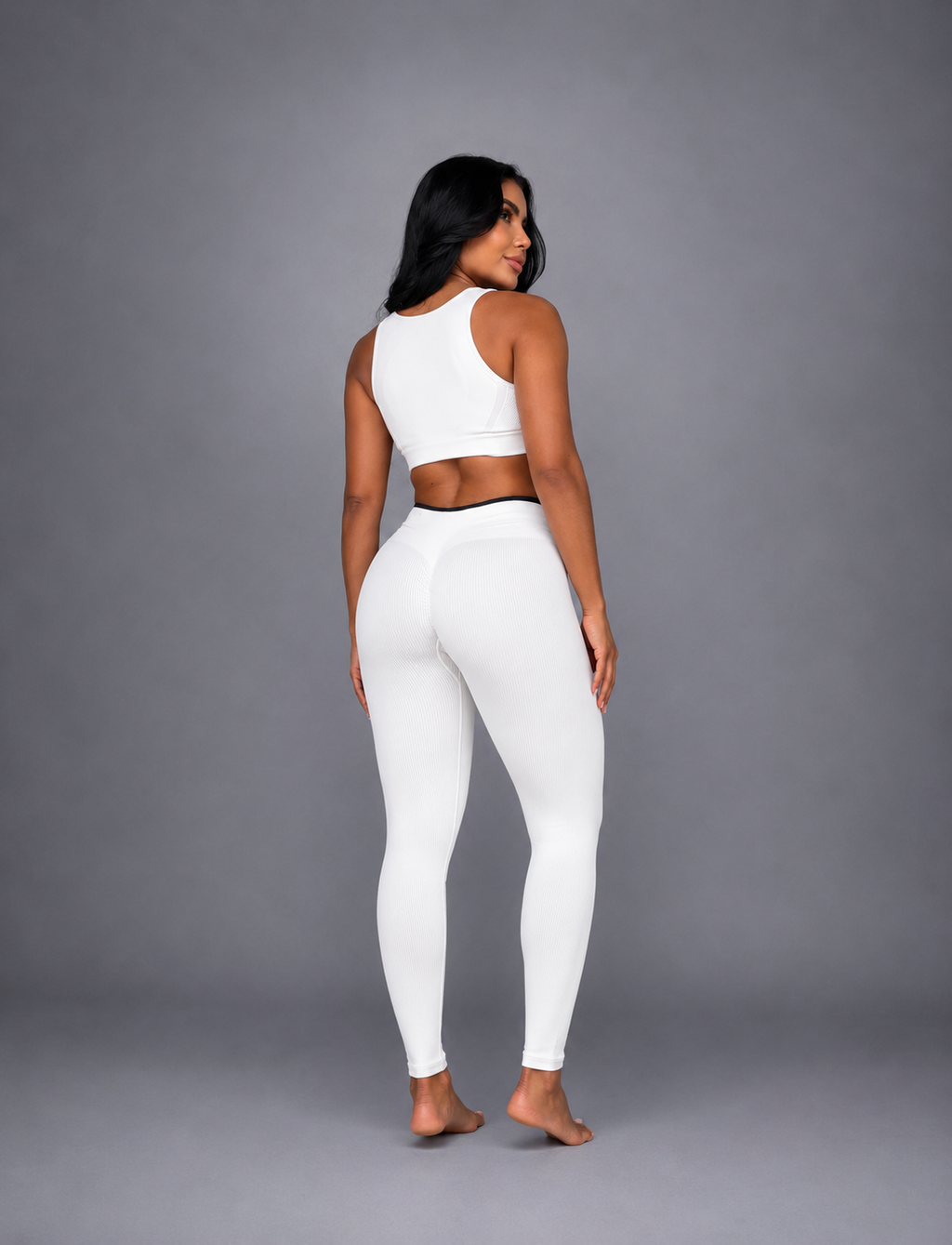 SET DE LEGGINS DOBLE PUSH Y TOP CON SESGO EN TELA PREMIUM  Ref. Top 2009 | Ref. Leggin 1052