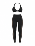 SET LEGGINS BUCOS LATERALES DOBLE REALCE Y TOP MOÑITO PREMIUM NACIONAL  Ref. Leggin 1094  Ref. Top 2063
