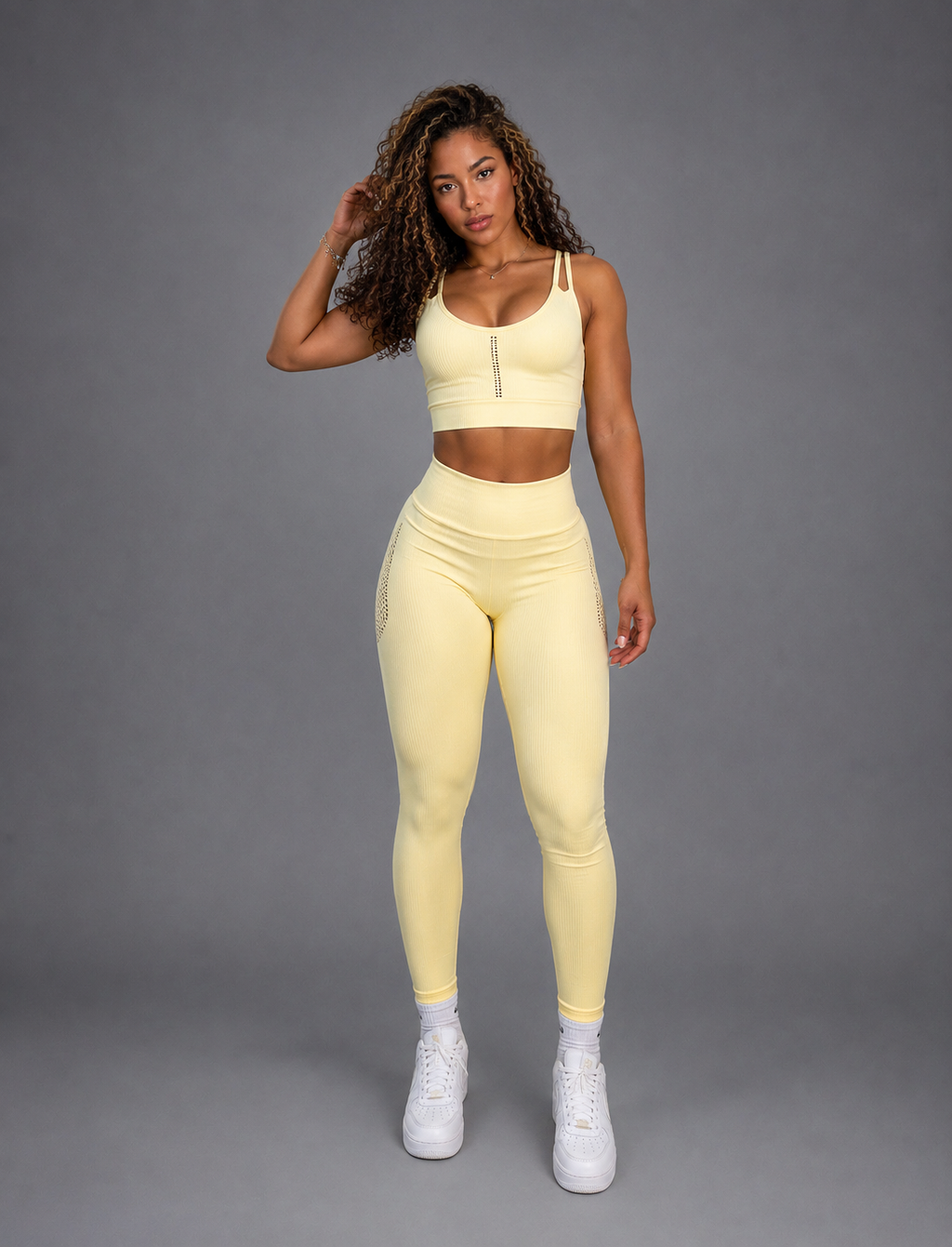 SET LEGGINS BUCOS DOBLE REALCE Y TOP BUCOS NACIONAL  Ref. 6053