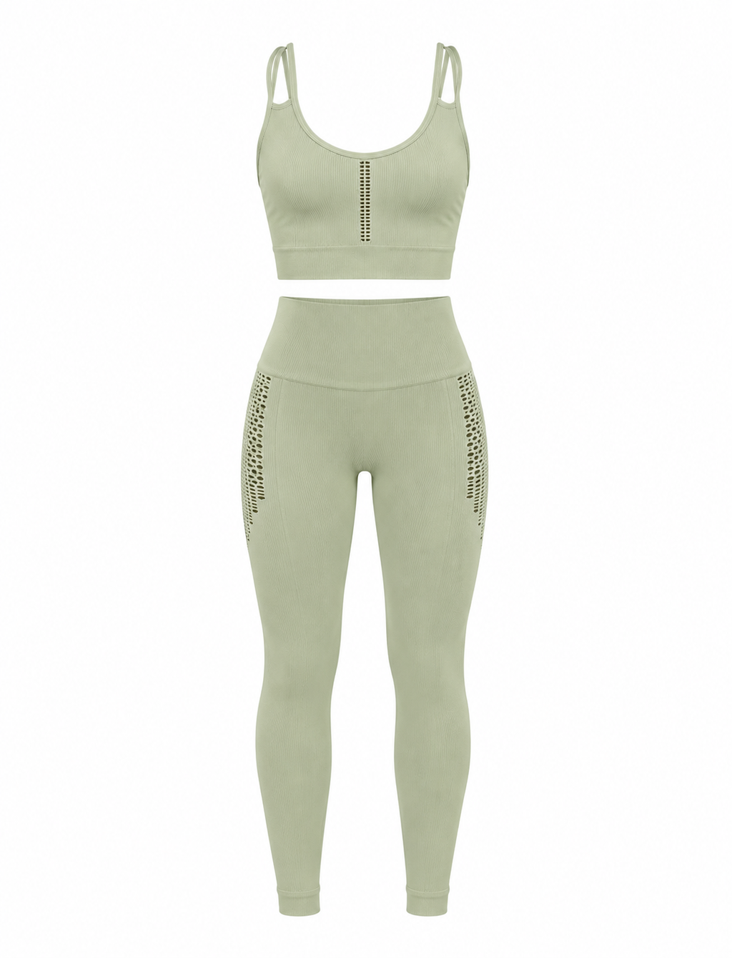 SET LEGGINS BUCOS DOBLE REALCE Y TOP BUCOS NACIONAL  Ref. 6053