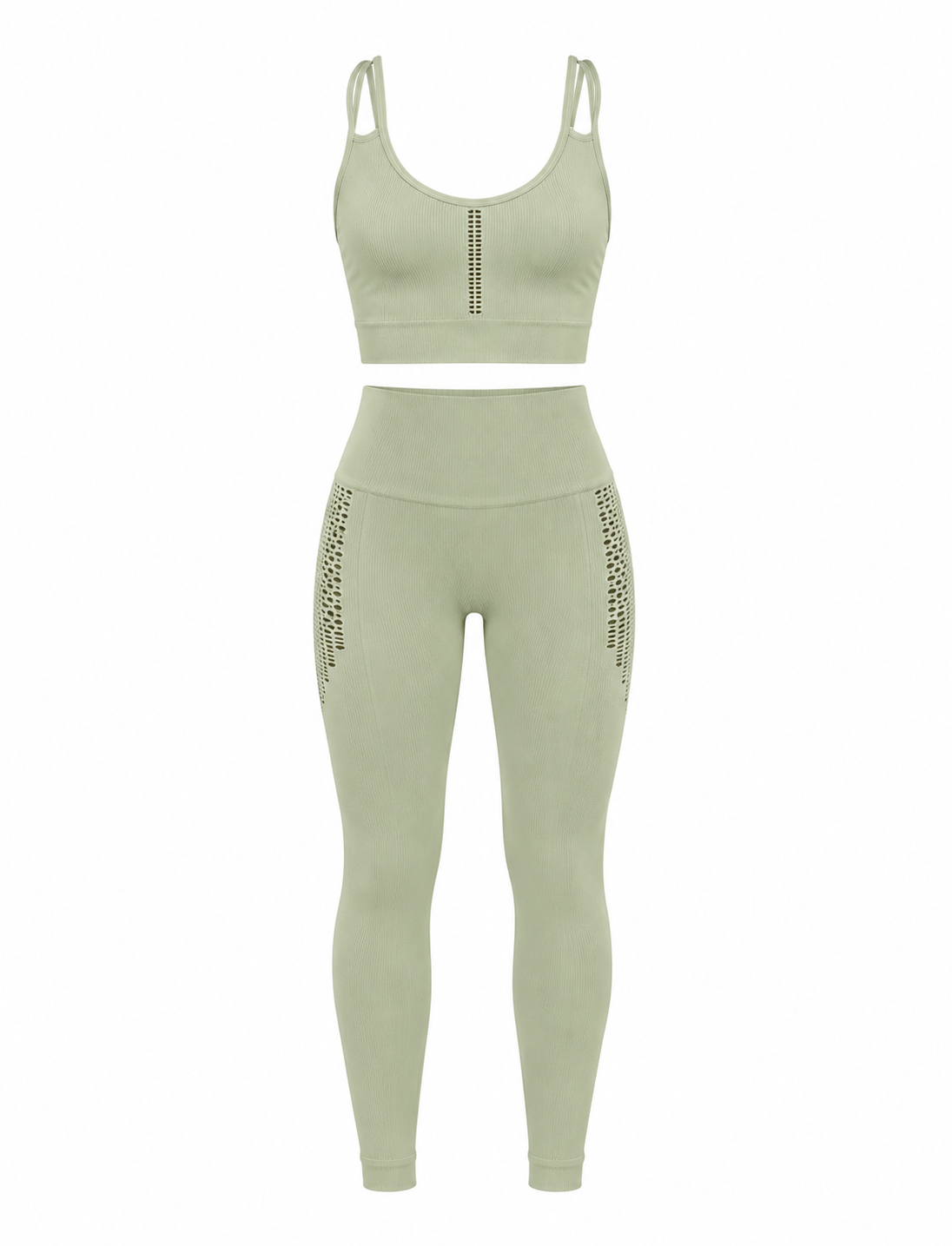 SET LEGGINS BUCOS DOBLE REALCE Y TOP BUCOS NACIONAL  Ref. 6053