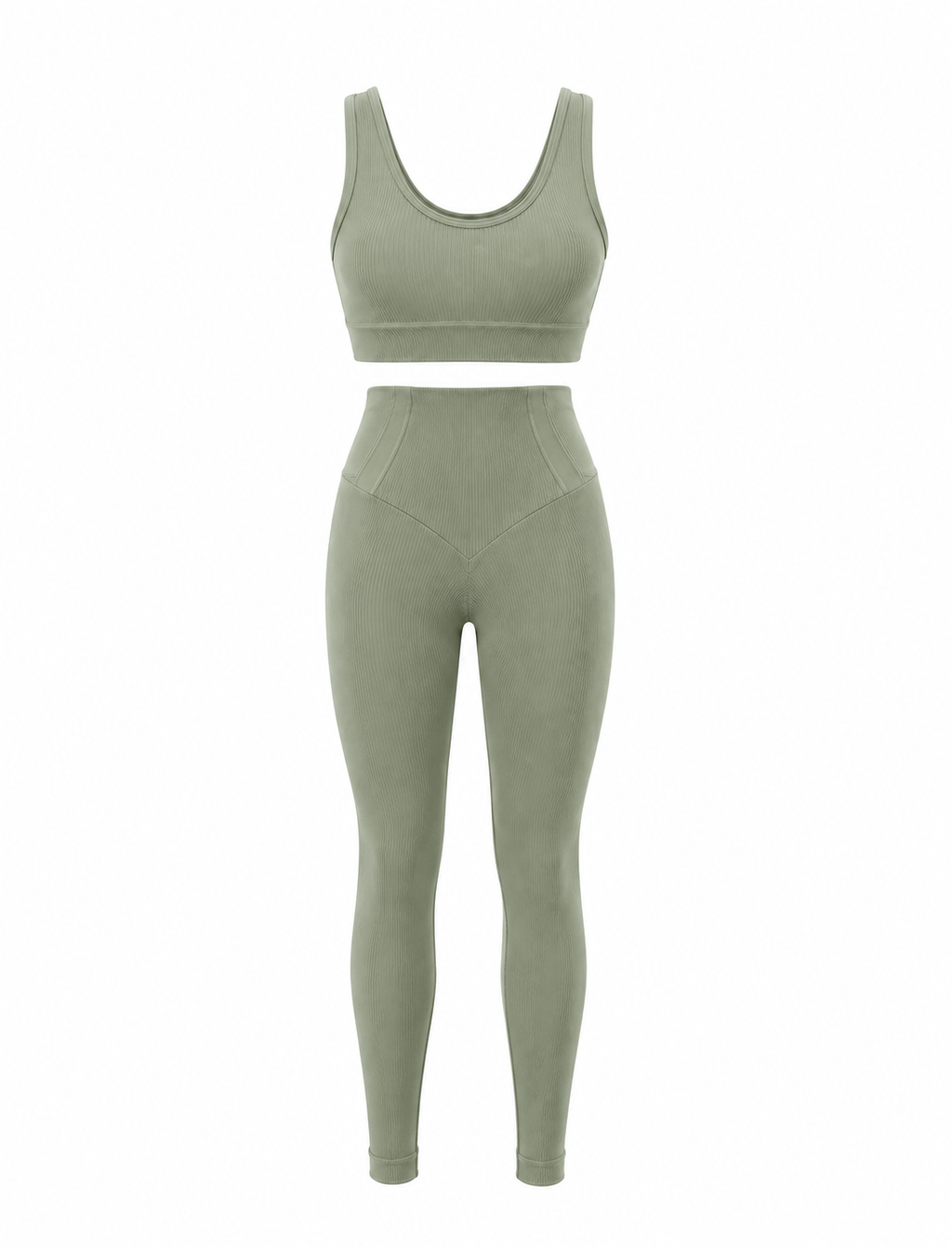 SET DE LEGGINS DOBLE REALCE Y TOP NACIONAL  Ref. 4054