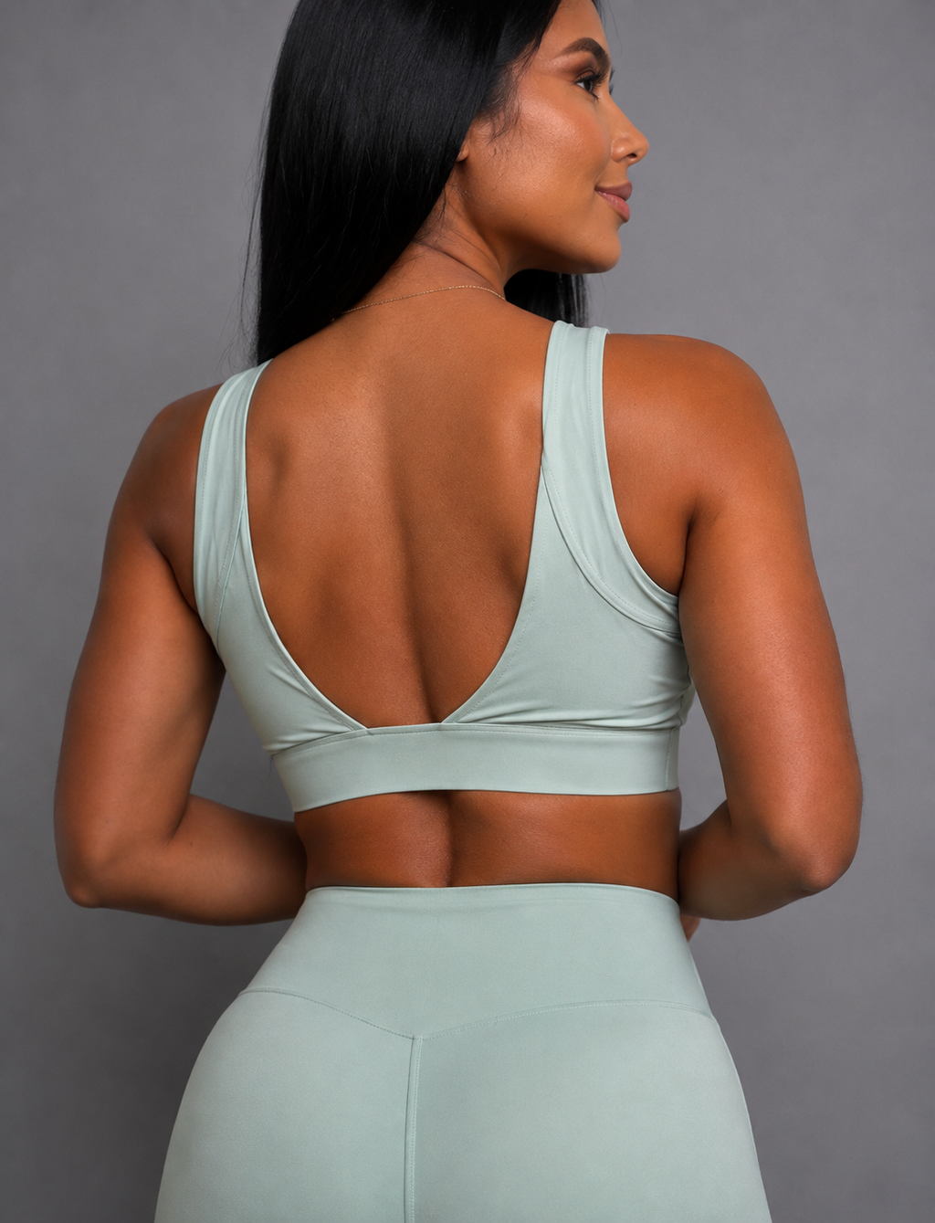 SET LEGGINS + TOP IMPORTADO EN NYLON  Ref. S002