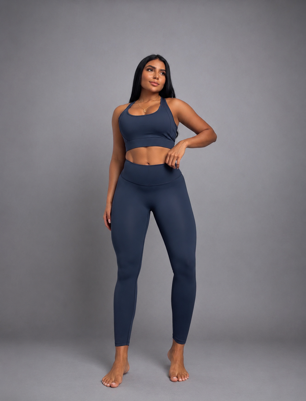 SET LEGGINS + TOP IMPORTADO EN NYLON  Ref. S004