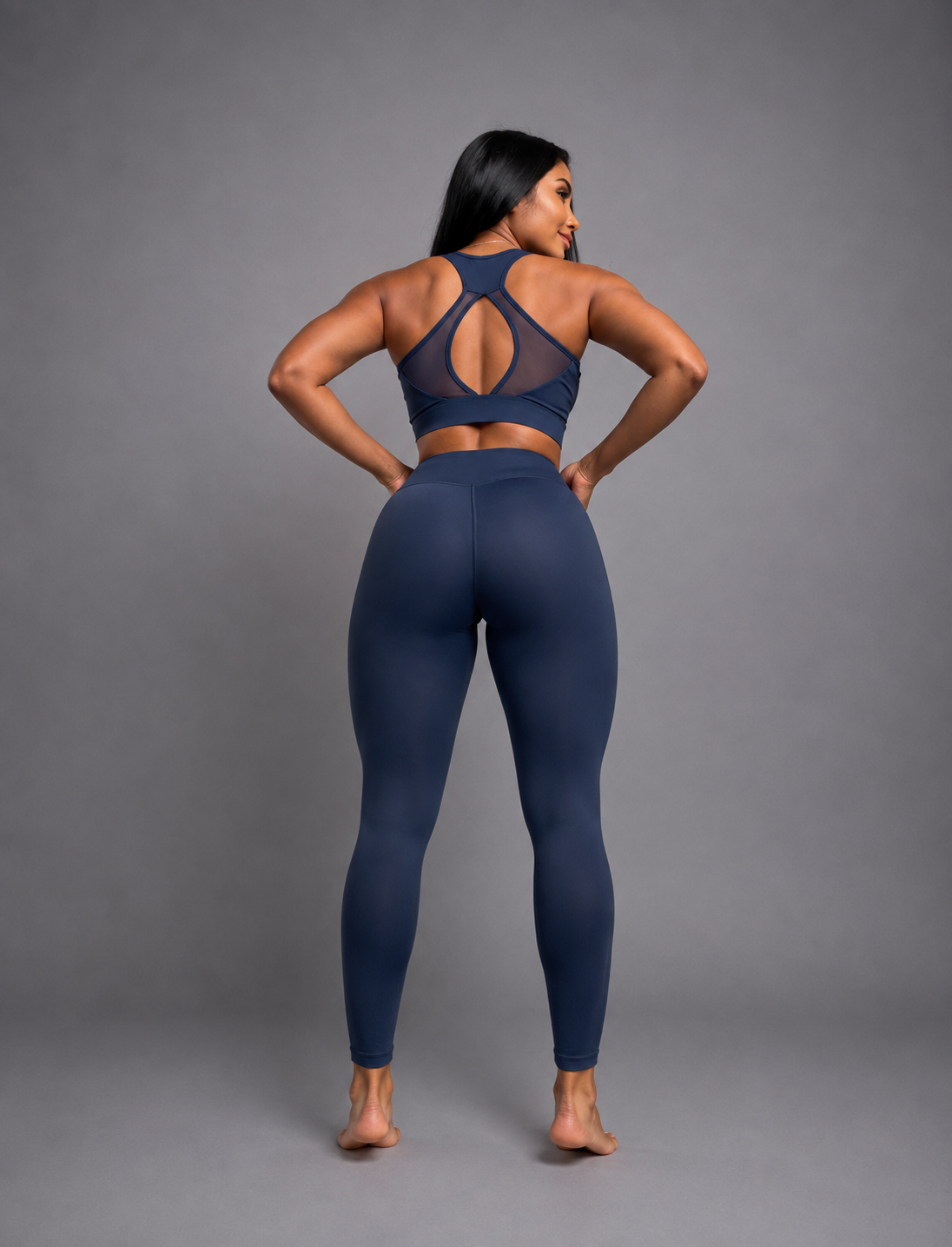 SET LEGGINS + TOP IMPORTADO EN NYLON  Ref. S004