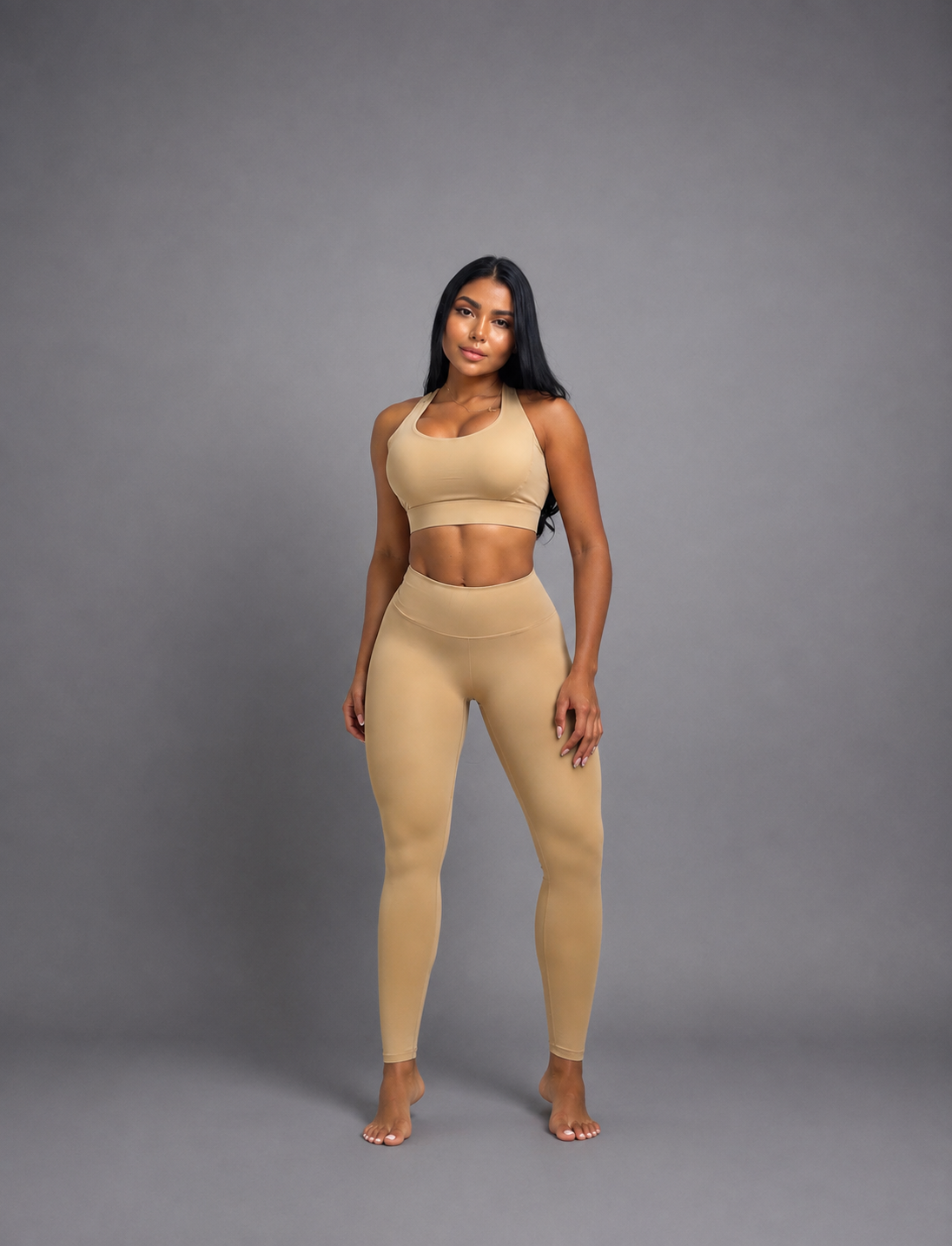SET LEGGINS + TOP IMPORTADO EN NYLON  Ref. S005