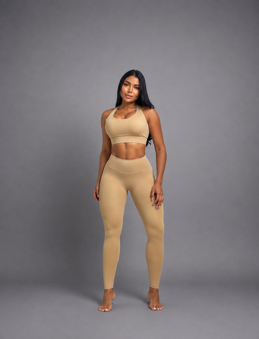 SET LEGGINS + TOP IMPORTADO EN NYLON  Ref. S005