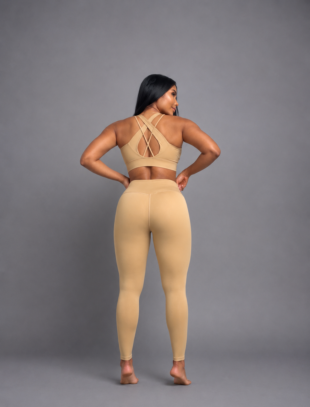 SET LEGGINS + TOP IMPORTADO EN NYLON  Ref. S005