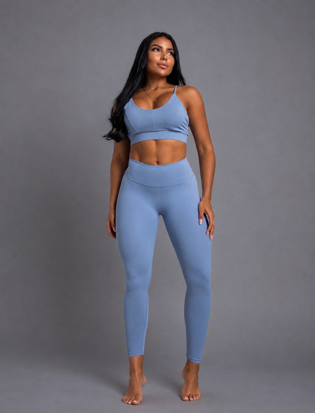 SET LEGGINS + TOP IMPORTADO EN NYLON  Ref. S006