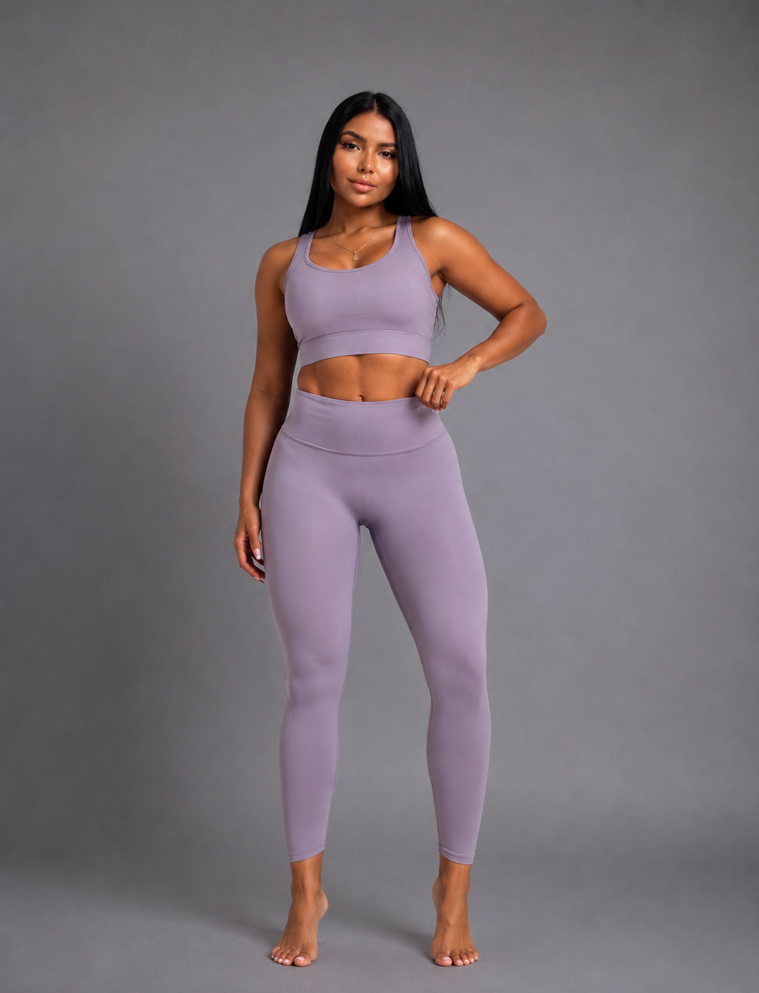 SET LEGGINS + TOP IMPORTADO EN NYLON  Ref. S003