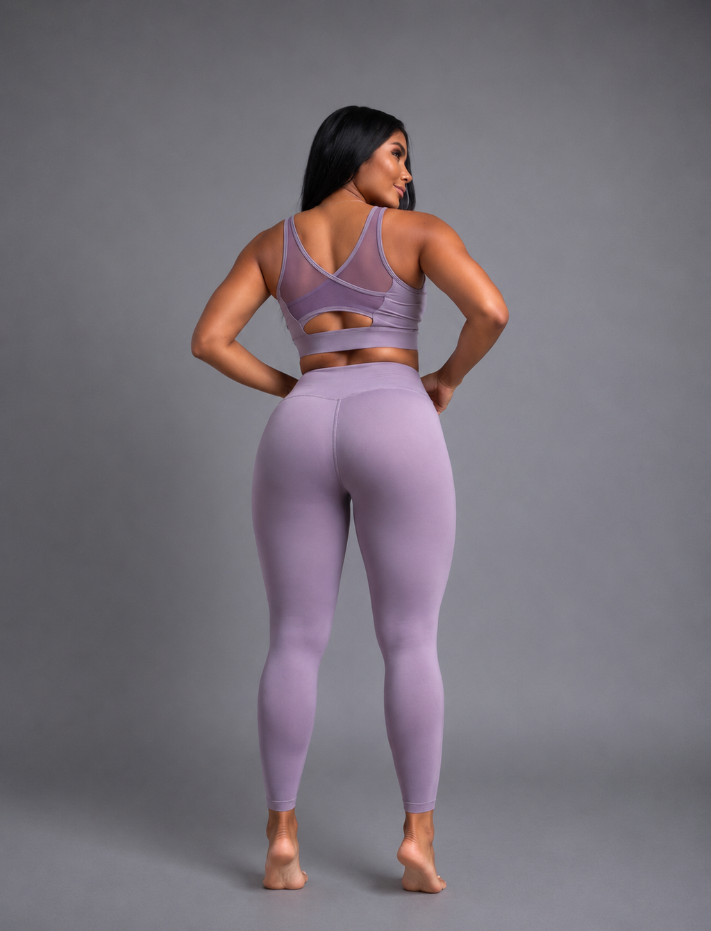 SET LEGGINS + TOP IMPORTADO EN NYLON  Ref. S003