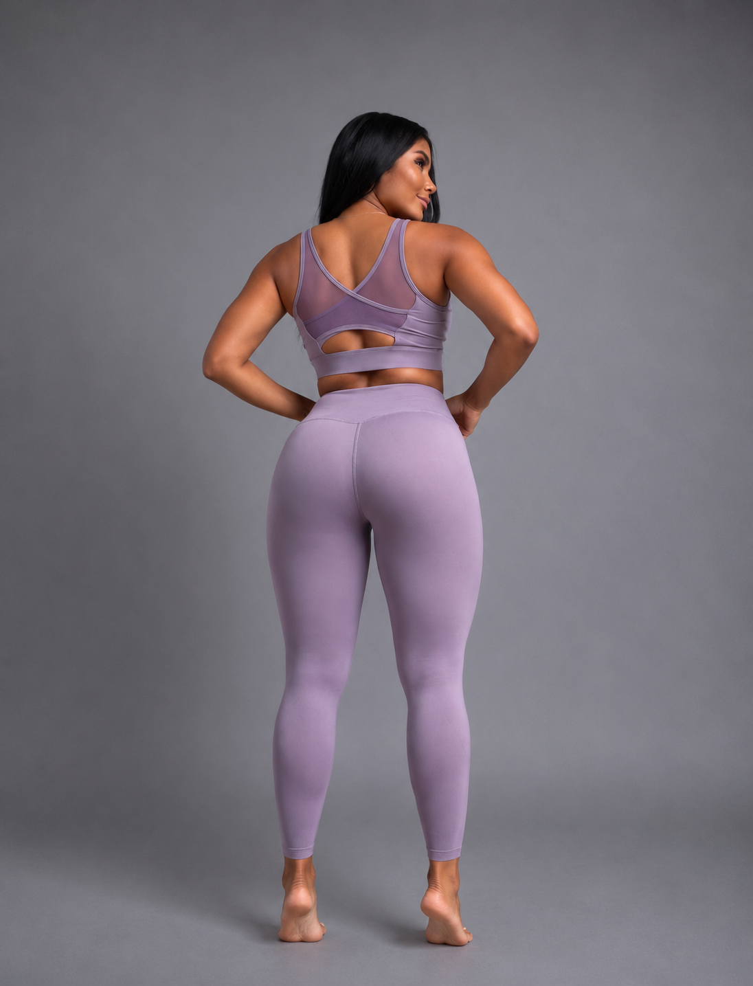 SET LEGGINS + TOP IMPORTADO EN NYLON  Ref. S003