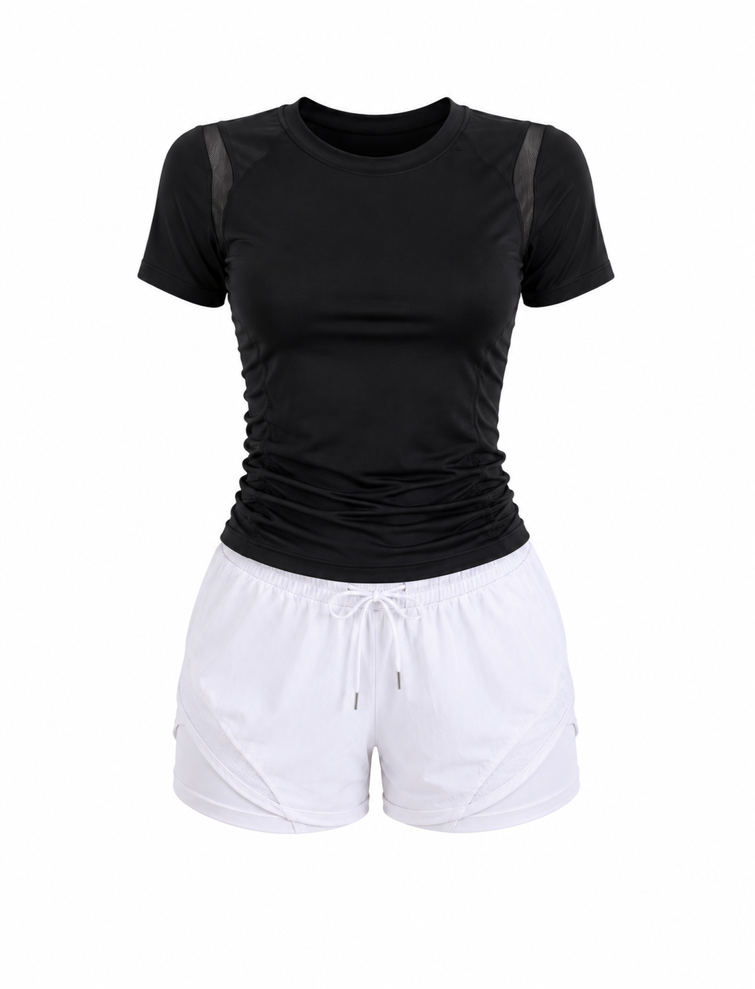 SET DE CAMISETA Y PANTALONETA CON MALLA  Ref. Camisa T02  Ref. Pantaloneta PM04