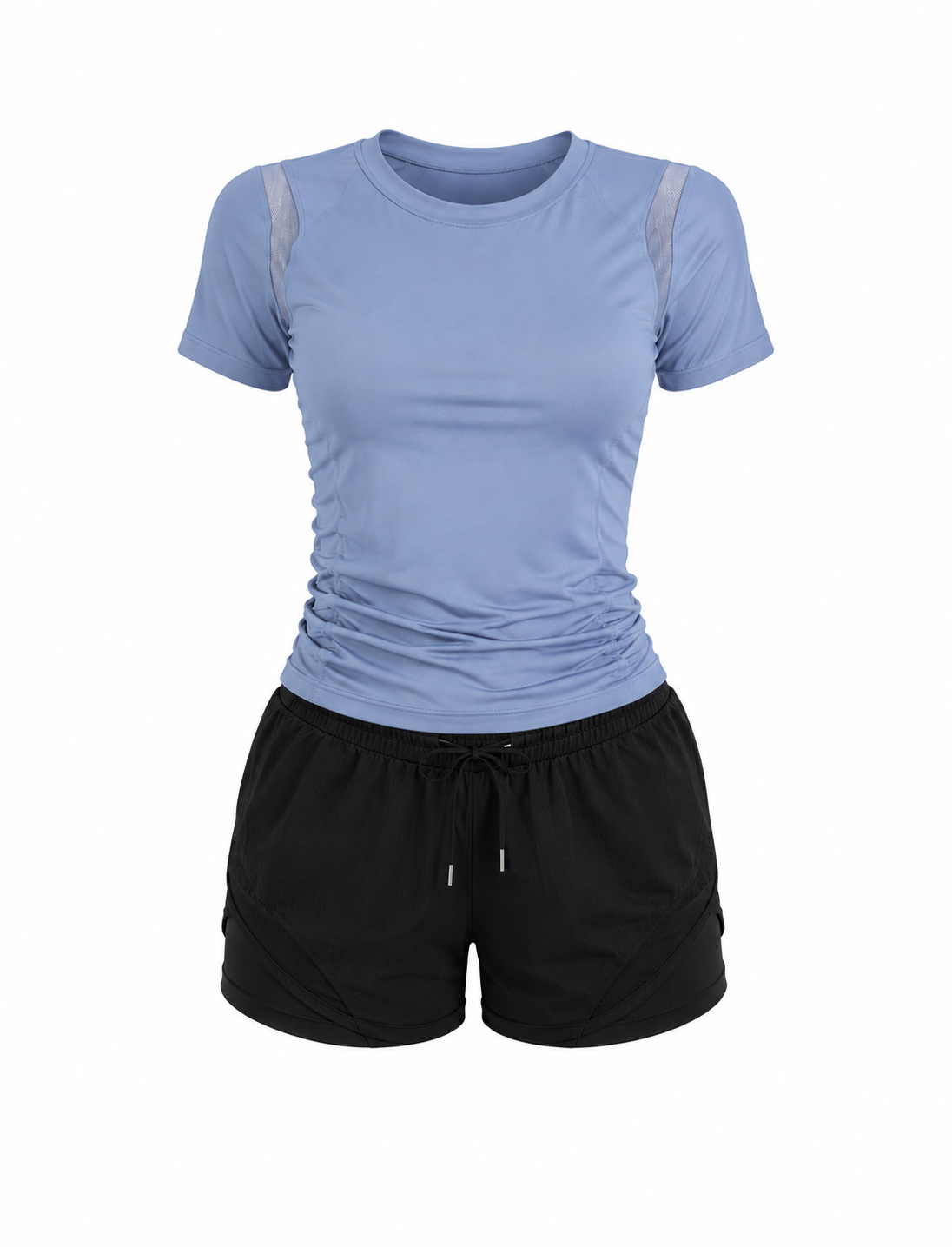 SET DE CAMISETA Y PANTALONETA CON MALLA  Ref. Camisa T02  Ref. Pantaloneta PM04
