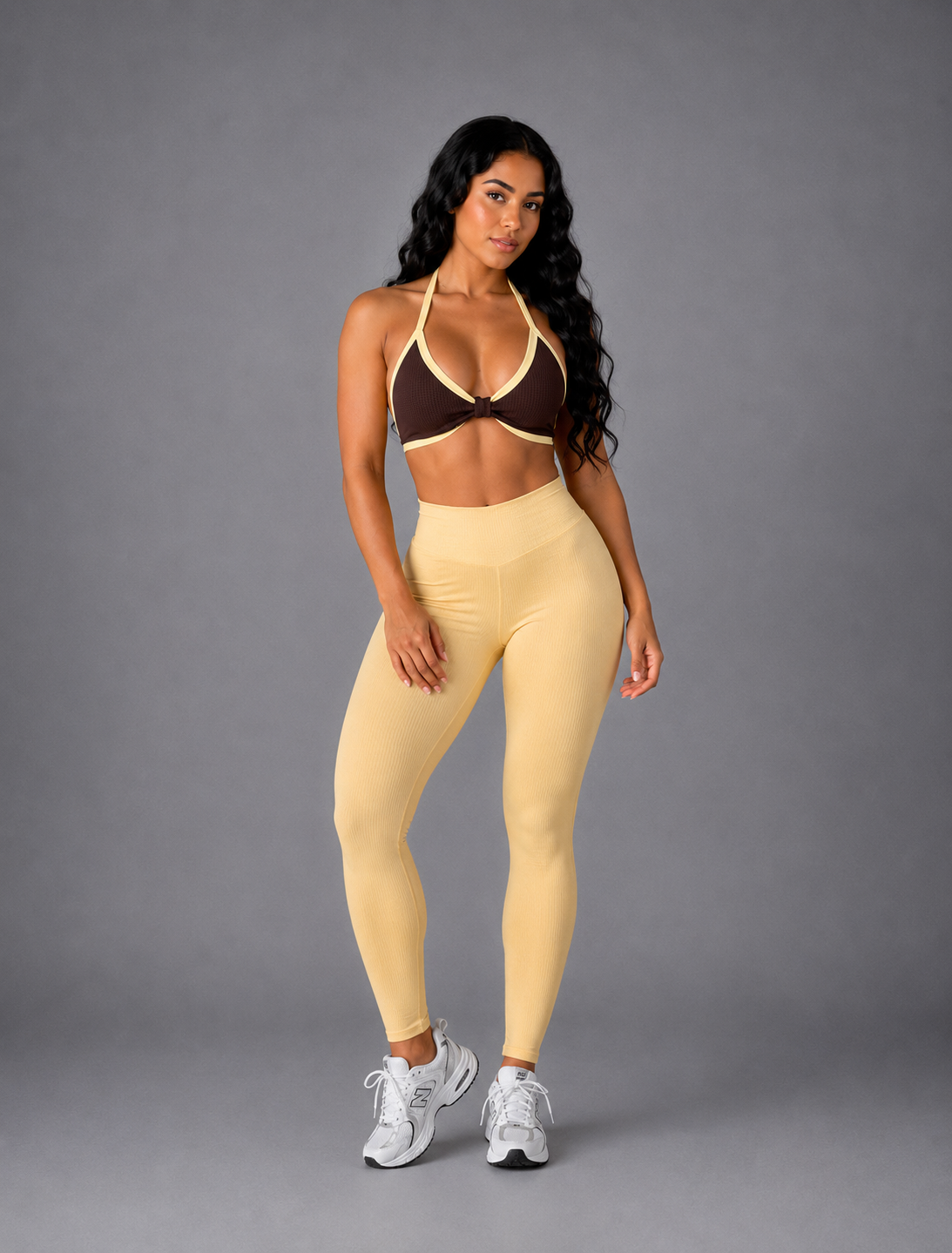 SET DE LEGGINS CON REALCE Y TOP GALLETA  Ref. Leggins 600 Ref. Top 3102