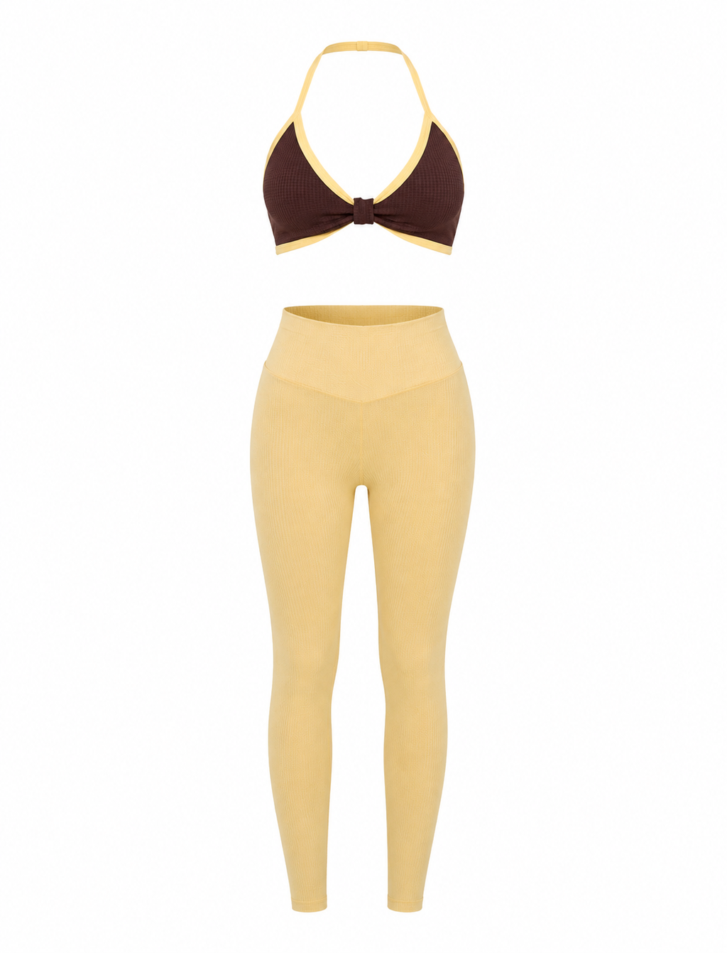 SET DE LEGGINS CON REALCE Y TOP GALLETA  Ref. Leggins 600 Ref. Top 3102