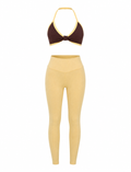 SET DE LEGGINS CON REALCE Y TOP GALLETA  Ref. Leggins 600 Ref. Top 3102