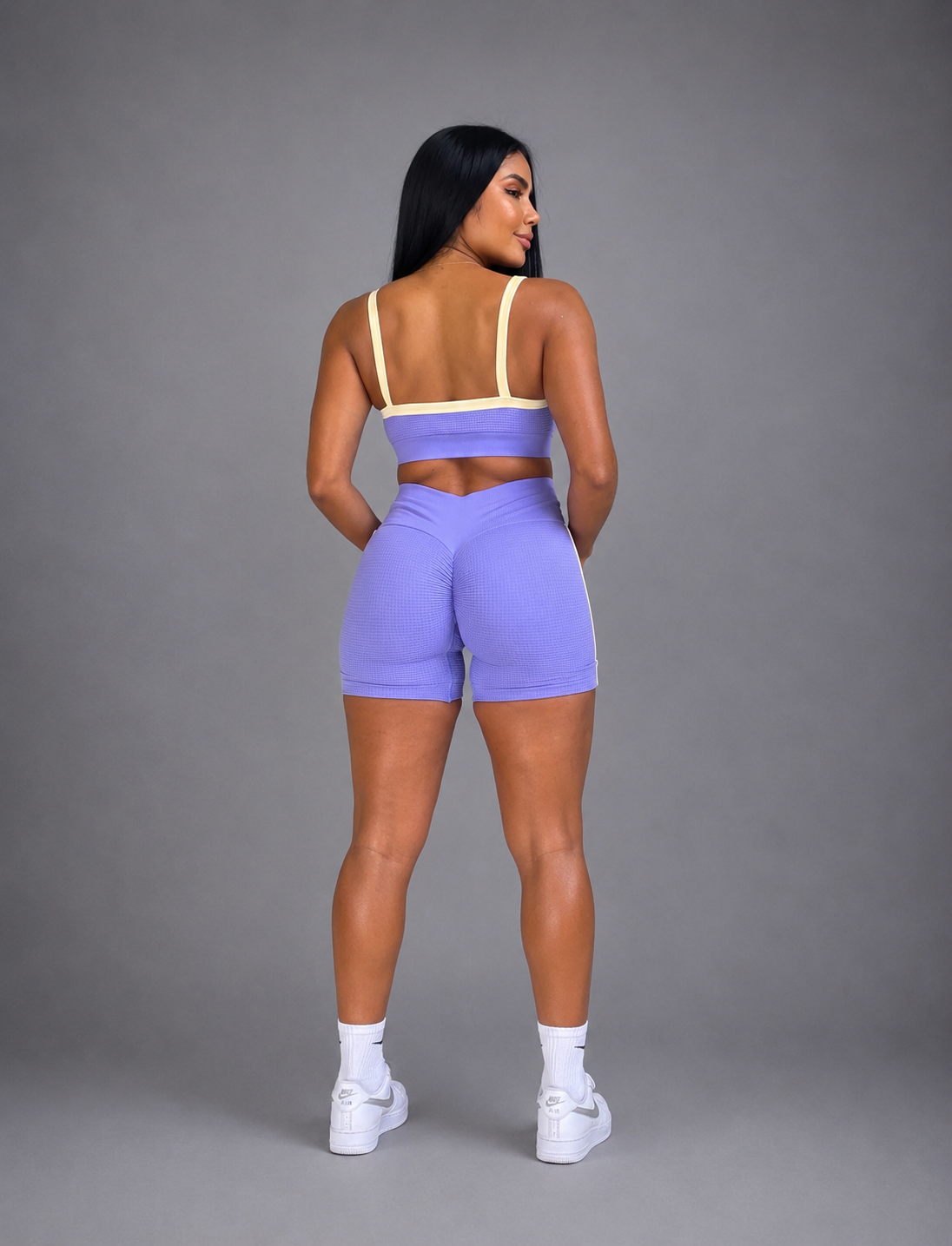SET DE SHORT DOBLE PUSH Y TOP CON SESGO EN TELA GALLETA  Ref. Top 2102  Ref. Short 31021