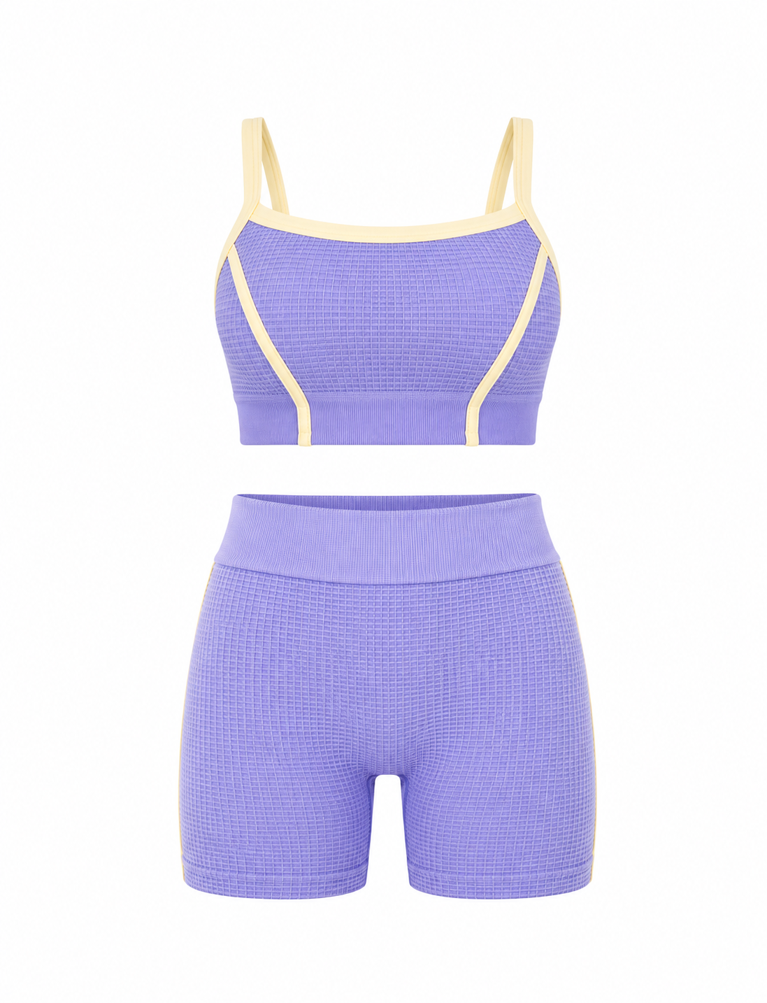 SET DE SHORT DOBLE PUSH Y TOP CON SESGO EN TELA GALLETA  Ref. Top 2102  Ref. Short 31021