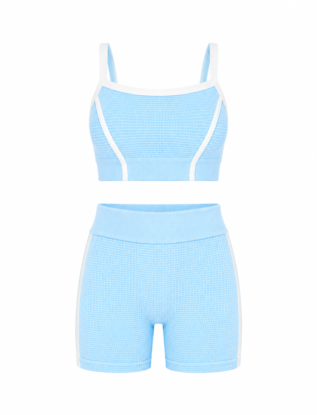 SET DE SHORT DOBLE PUSH Y TOP CON SESGO EN TELA GALLETA  Ref. Top 2102  Ref. Short 31021