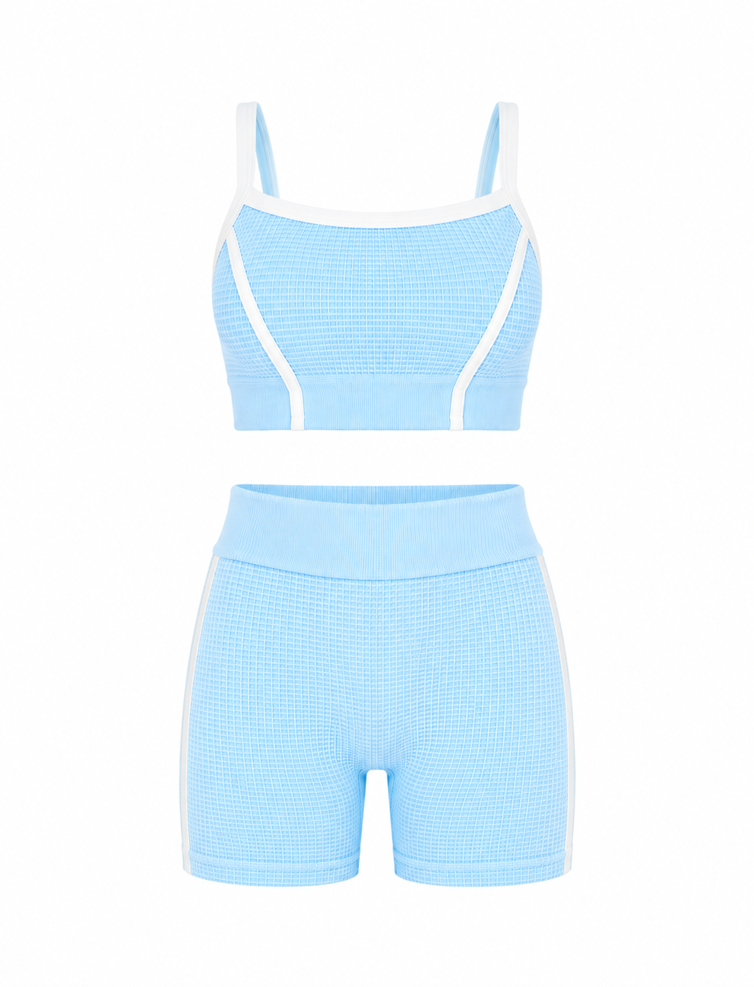SET DE SHORT DOBLE PUSH Y TOP CON SESGO EN TELA GALLETA  Ref. Top 2102  Ref. Short 31021