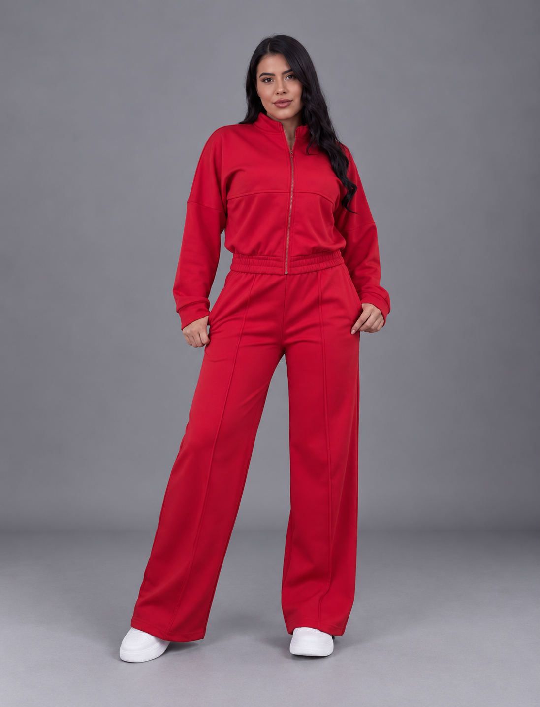 CONJUNTO DE SUDADERA Y BUZO OVERSIZE  Ref. 6179