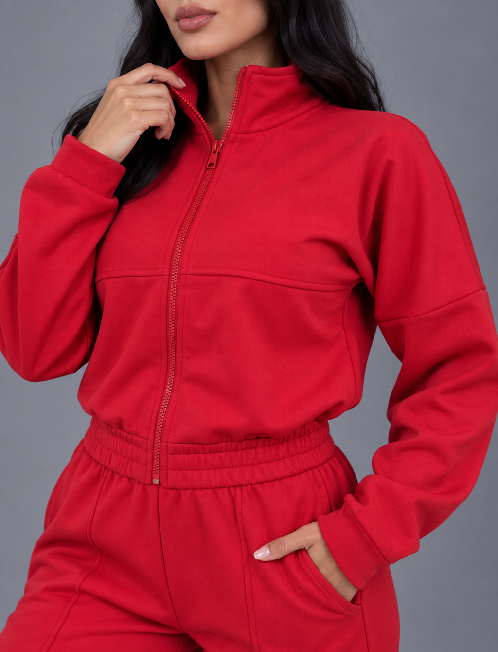 CONJUNTO DE SUDADERA Y BUZO OVERSIZE  Ref. 6179