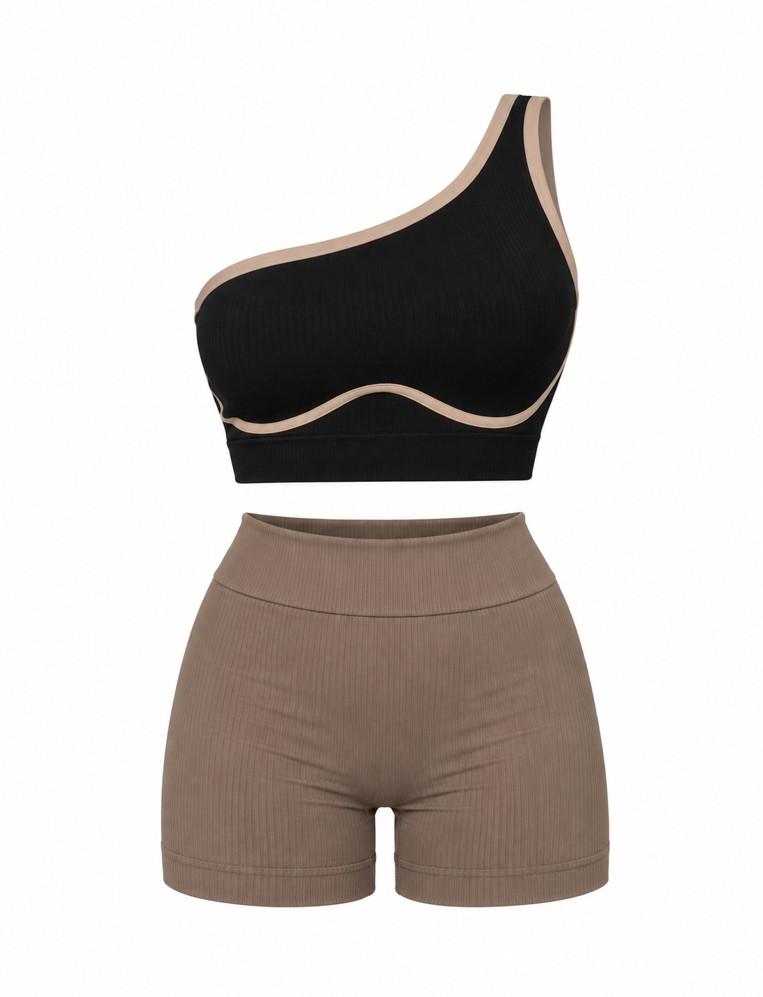 SET DE SHORT CON REALCE Y TOP PICAPIEDRA CON SESGO NACIONAL  Ref. 2307