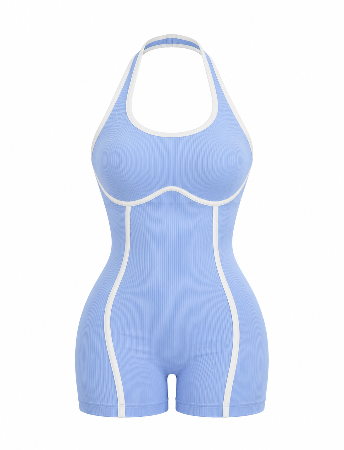 ENTERIZO CORTO HALTER 2 SESGOS NACIONAL  Ref. 6352