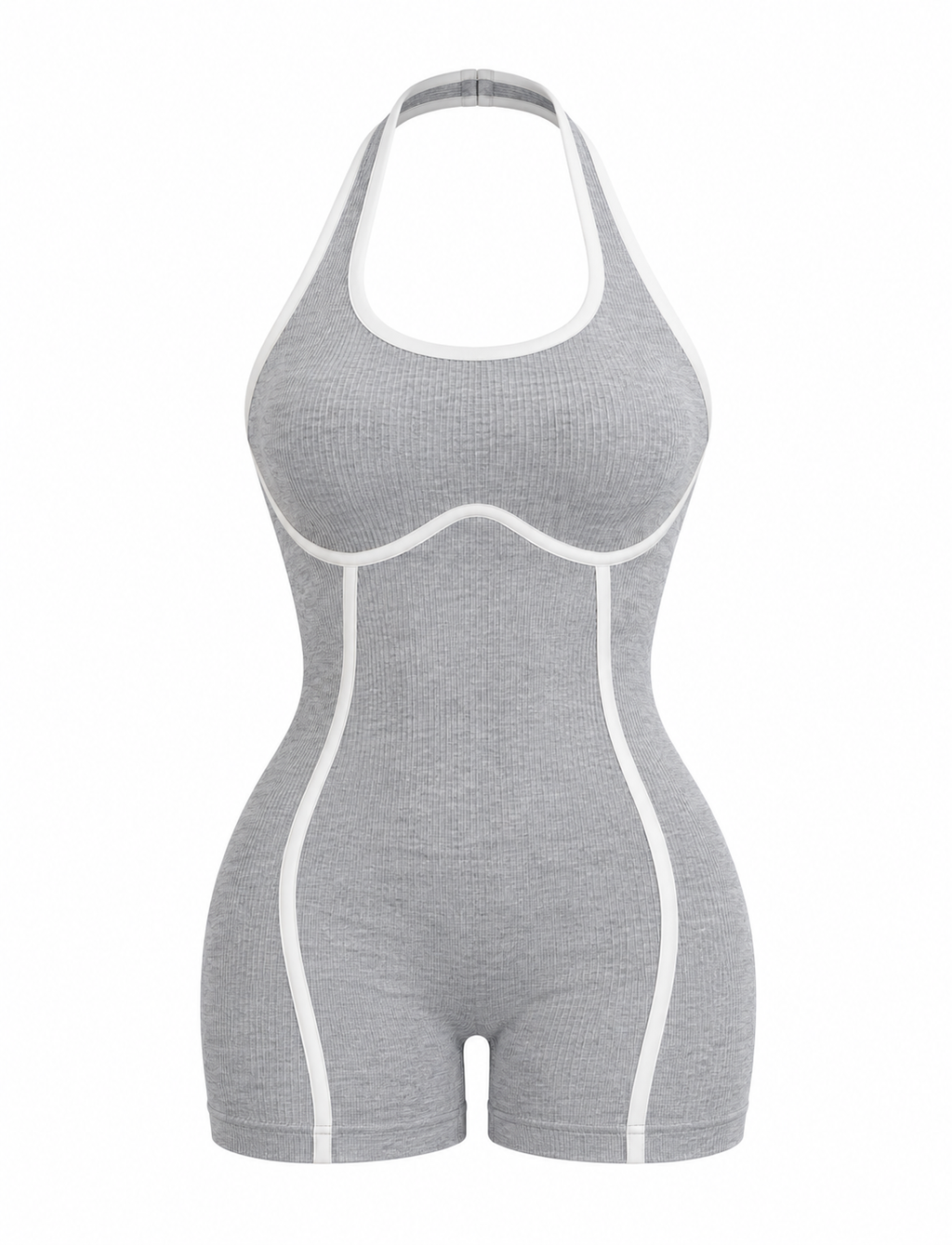 ENTERIZO CORTO HALTER 2 SESGOS NACIONAL  Ref. 6352