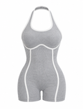 ENTERIZO CORTO HALTER 2 SESGOS NACIONAL  Ref. 6352