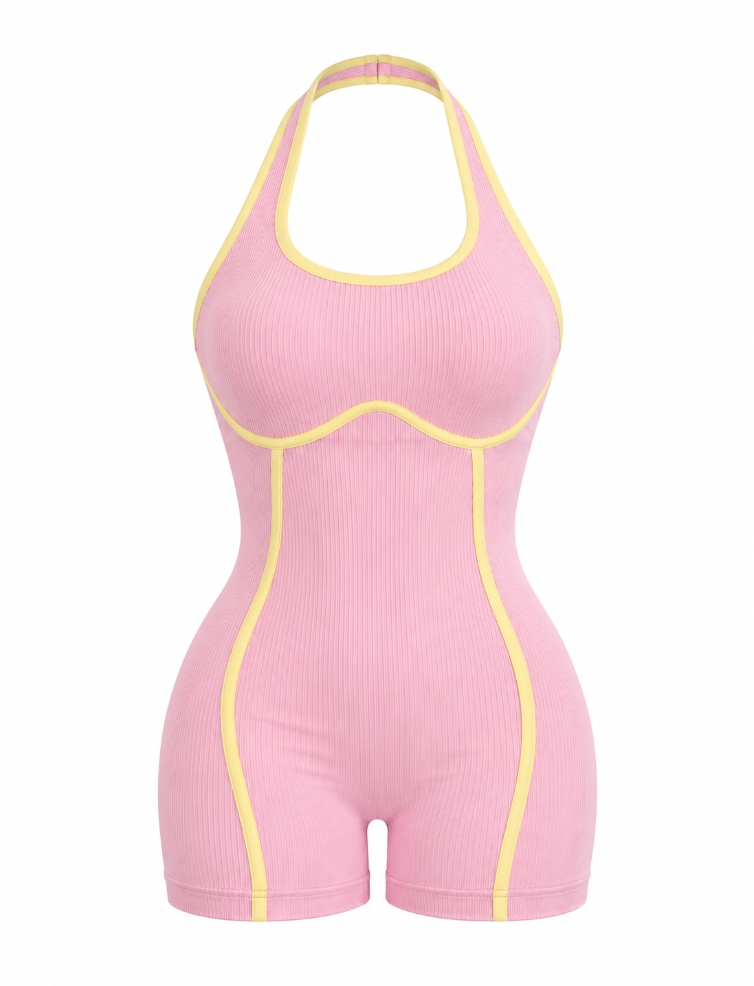 ENTERIZO CORTO HALTER 2 SESGOS NACIONAL  Ref. 6352