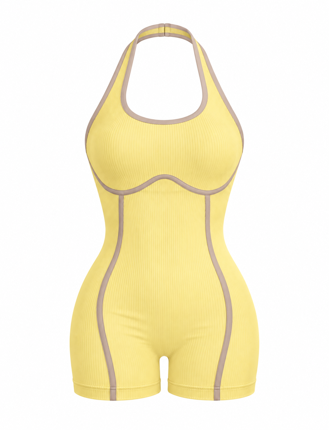 ENTERIZO CORTO HALTER 2 SESGOS NACIONAL  Ref. 6352
