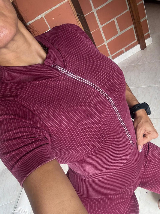 SET LEGGINS CAMISETA CREMALLERA