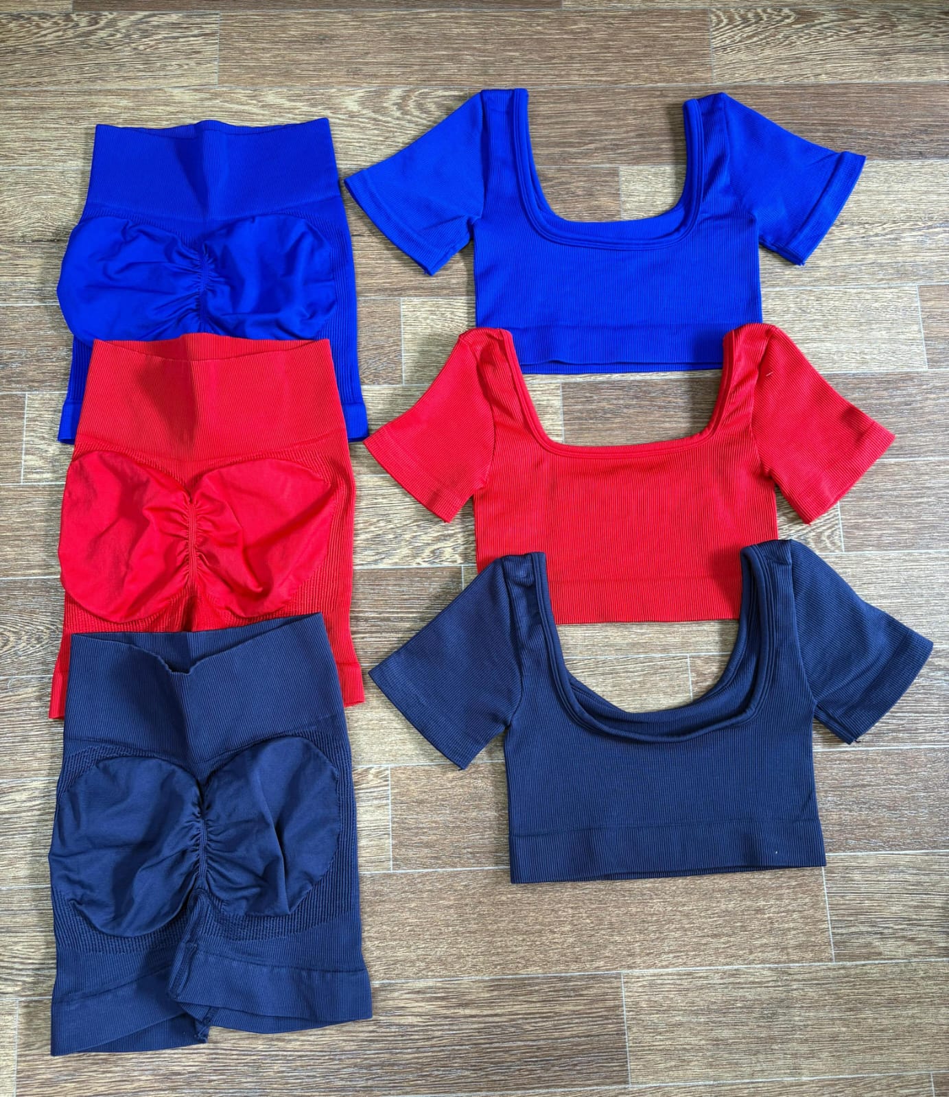 SET DE SHORT CON REALCE Y CAMISETA TELA RIB NAC