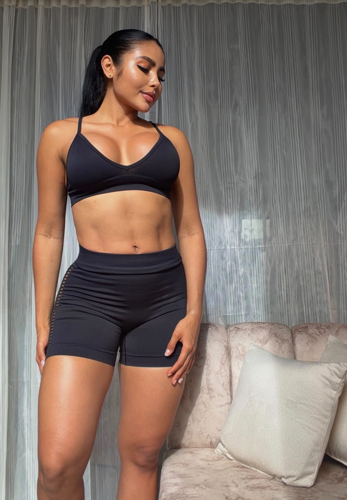 SET DE SHORT DOBLÉ PUSH LASER Y TOP NAC