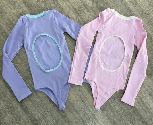 BODY MANGA LARGA CON ESCOTE ESPALDA Y SESGO PREMIUM Ref. 807